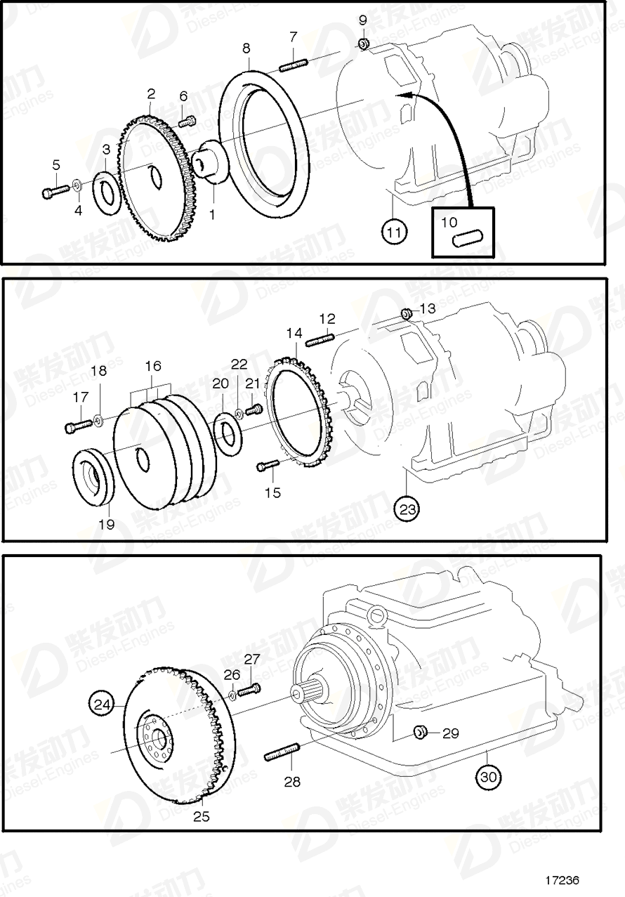 VOLVO Hexagon screw 3018321 Drawing